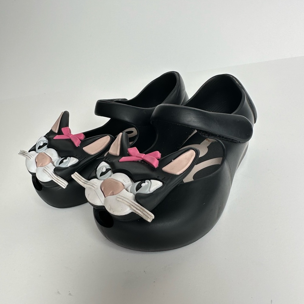 Mini Melissa Katty Cat Sandals in Black - Shoes Girls Size 8